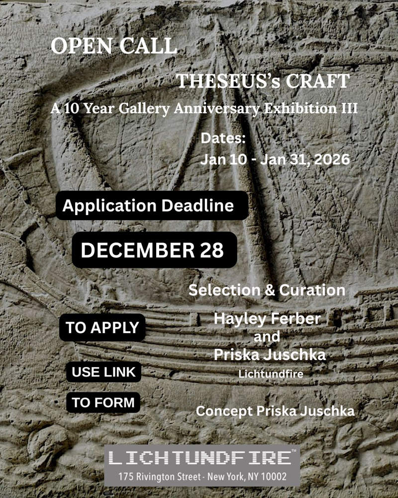 Open Call THESEUS’s CRAFT December 2025 @ Lichtundfire