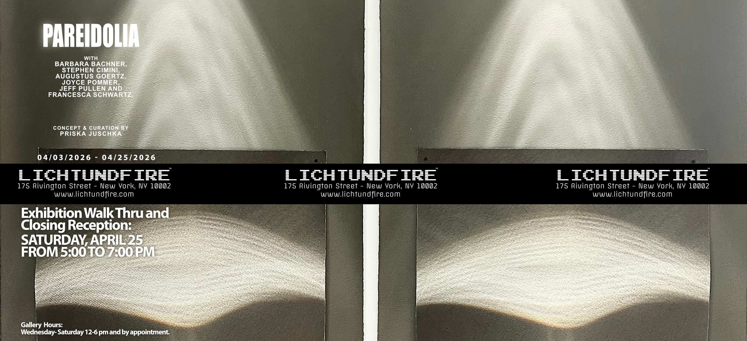 PAREIDOLIA April 2026 @ Lichtundfire