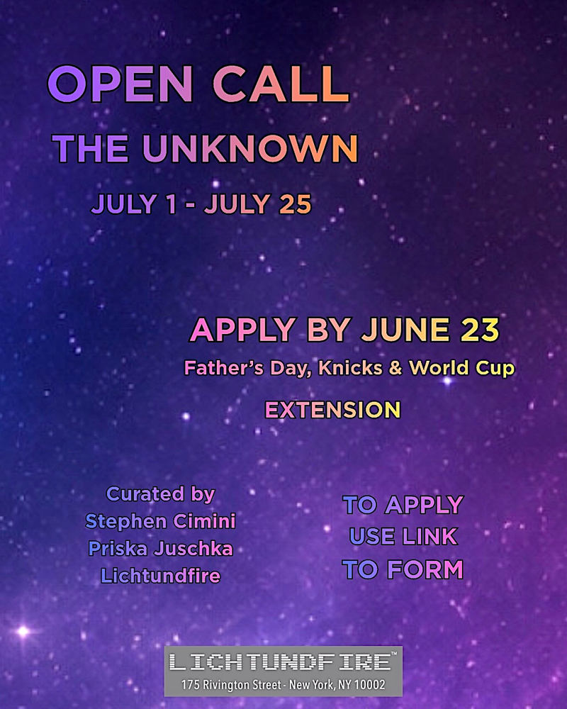Open Call THE UNKNOWN June 2026 @ Lichtundfire