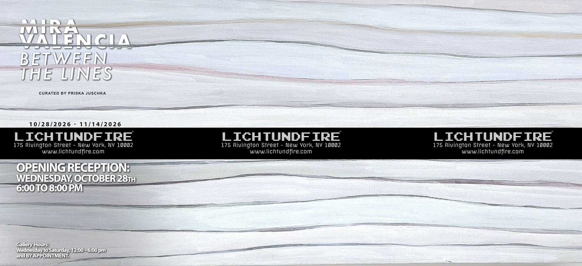 MIRA VALENCIA Between the Lines November 2026 @ Lichtundfire
